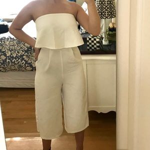 White strapless jumpsuit!